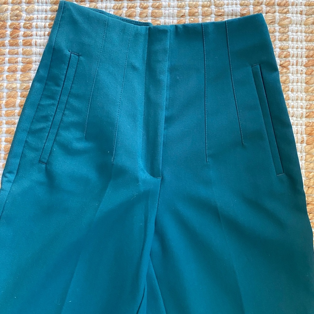ZARA WOMAN High-Waisted Pants – Green – New Without Tags – Size XS - Picture 4 of 9